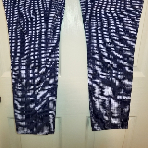 J. Crew Blue/White Checkered Toothpick Pants Sz 30 - Picture 7 of 10